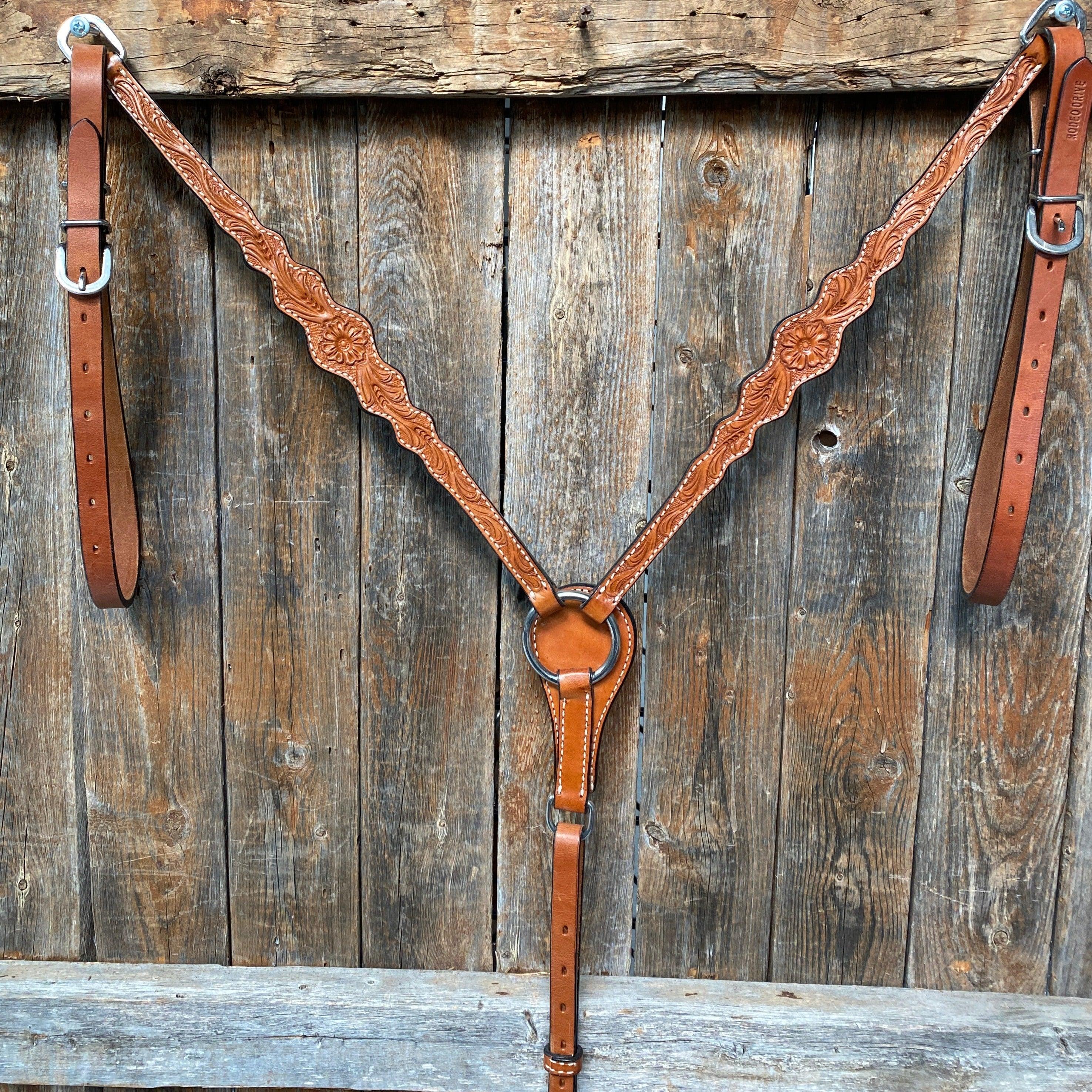 Floral Scalloped Light Oil Breastcollar - RODEO DRIVE