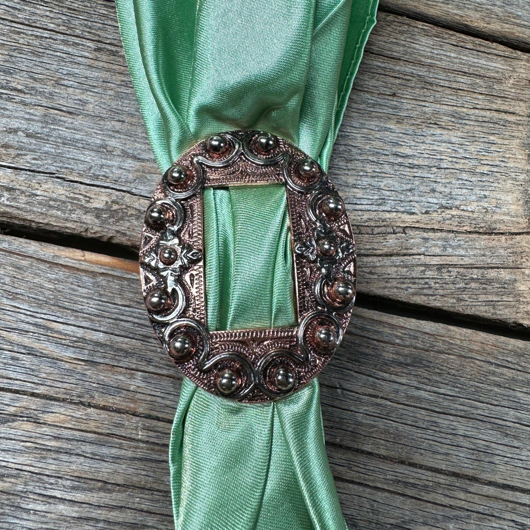 Copper with Dots Western Wild Rag Slide #WRSW184B - RODEO DRIVE