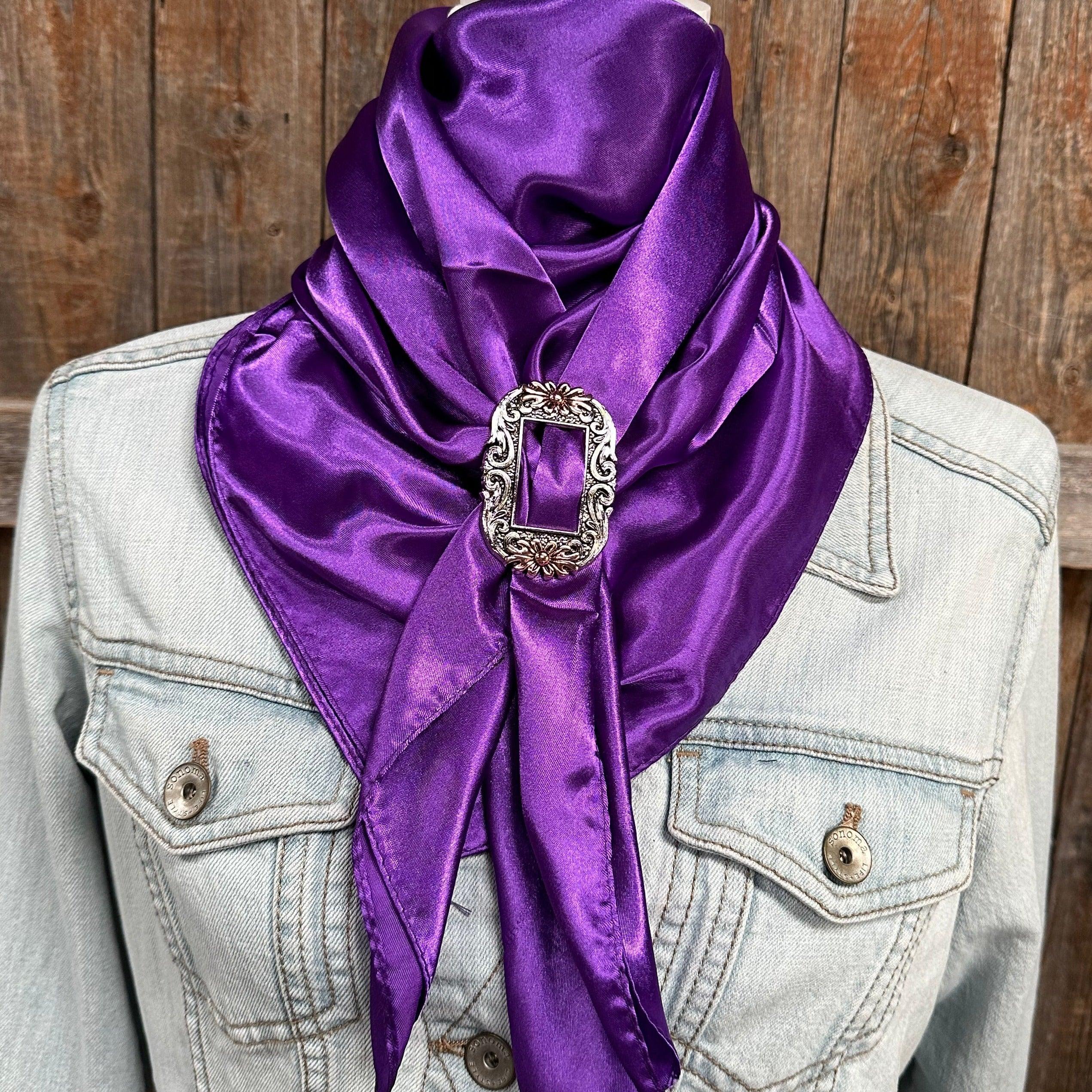 35X35" Solid Purple Wild Rag/Scarf - W199B Slide WRSC1H - RODEO DRIVE