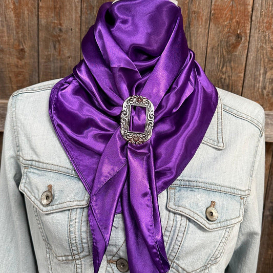 35X35" Solid Purple Wild Rag/Scarf - W199B Slide WRSC1H - RODEO DRIVE