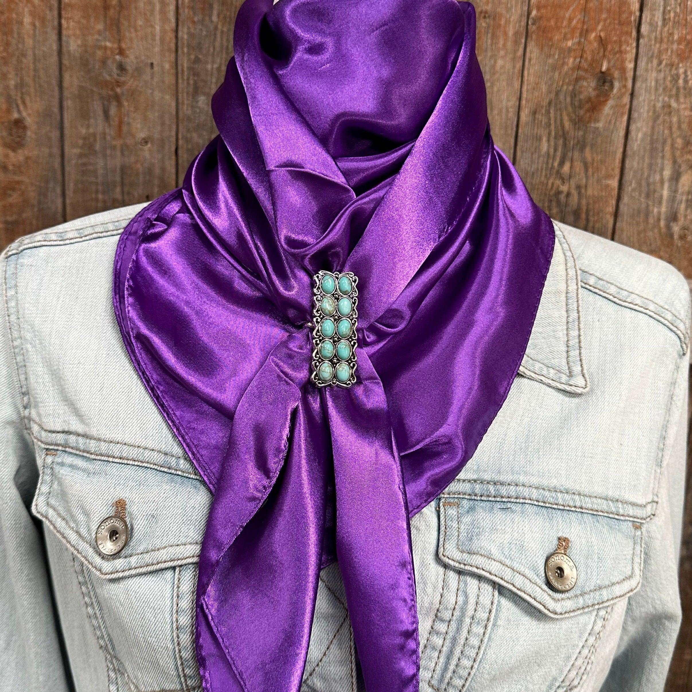 35X35" Solid Purple Wild Rag/Scarf - W216 Slide WRSC1I - RODEO DRIVE