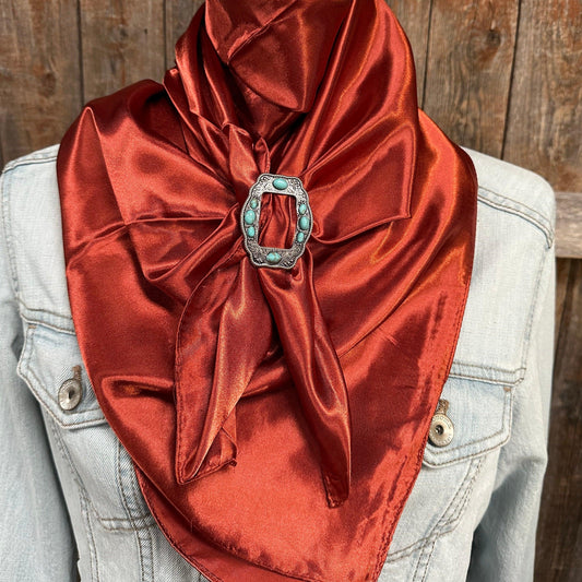 35X35" Solid Rust Wild Rag/Scarf - W198B Slide WRSC16H - RODEO DRIVE