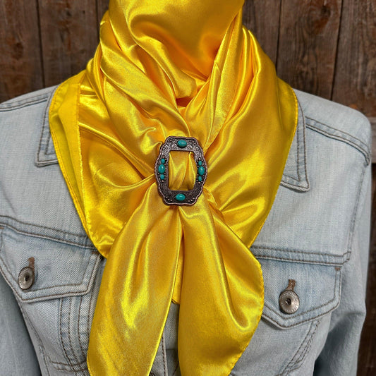 35X35" Solid Yellow Wild Rag/Scarf - W195B Slide WRSC23A - RODEO DRIVE