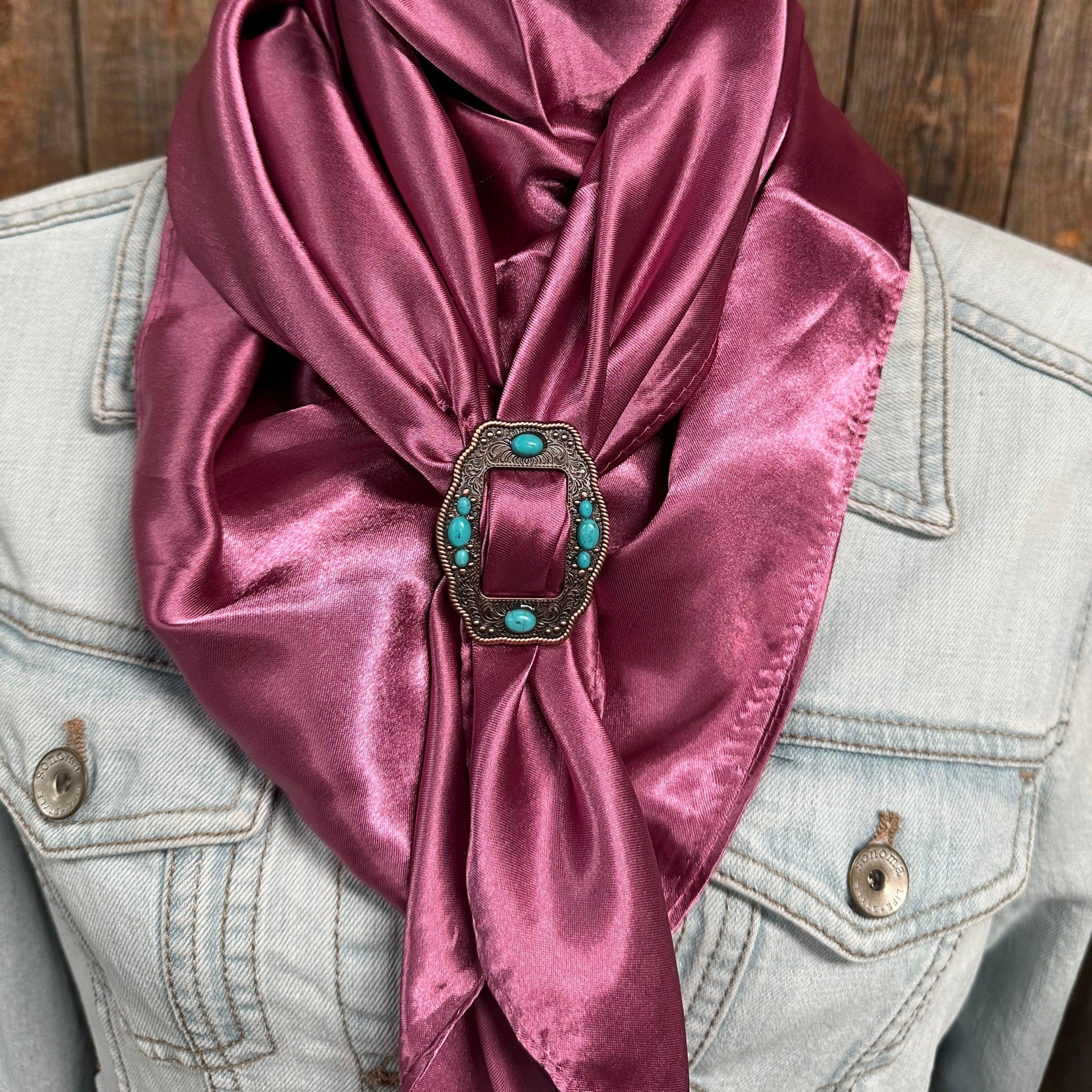 35X35" Rose Wild Rag/Scarf- W195B Slide WRSC6E - RODEO DRIVE