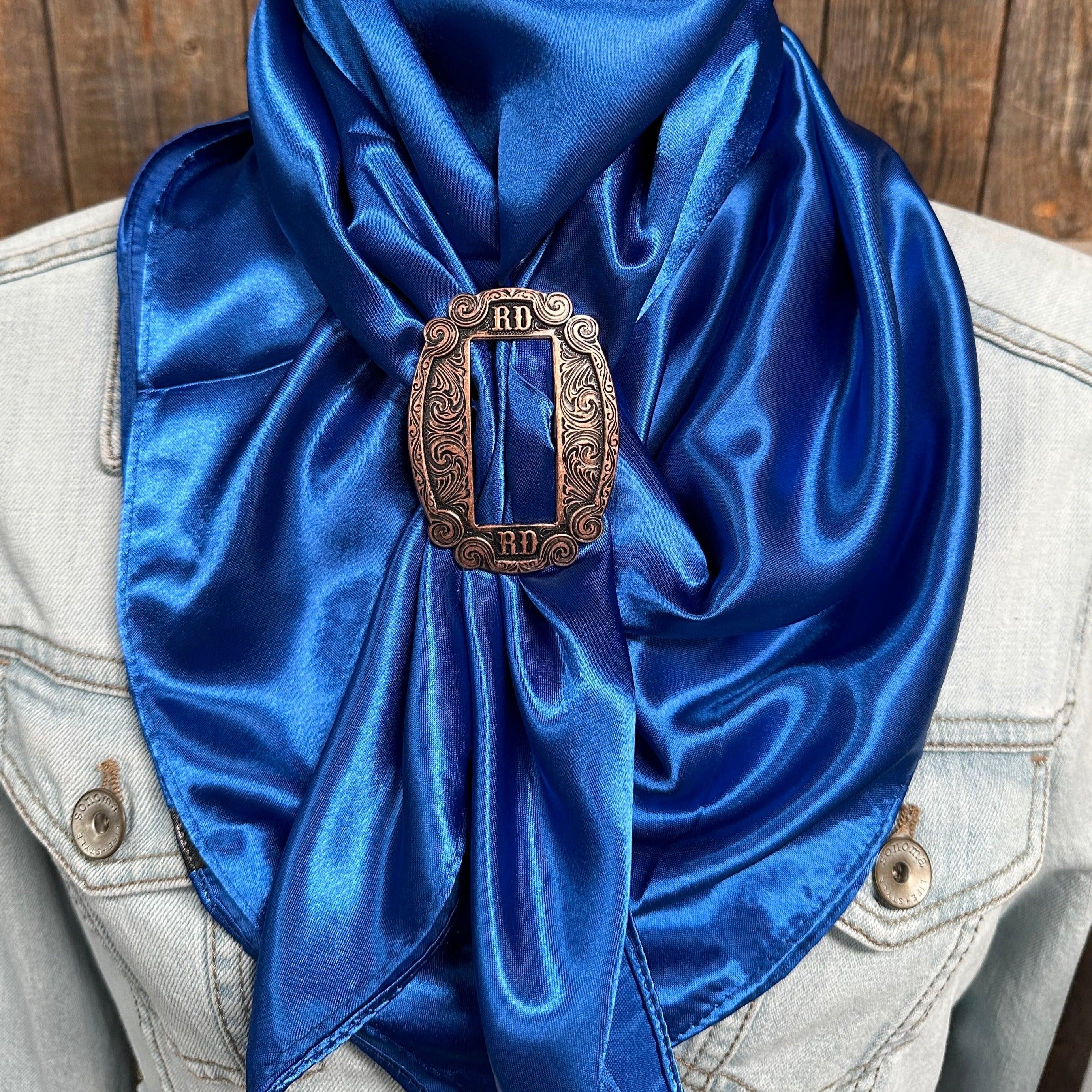 35X35" Solid Electric Blue Wild Rag/Scarf - W218B Slide WRSC17D - RODEO DRIVE