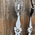 White Floral One Ear & Breastcollar Tack Set #OEBC440 - RODEO DRIVE