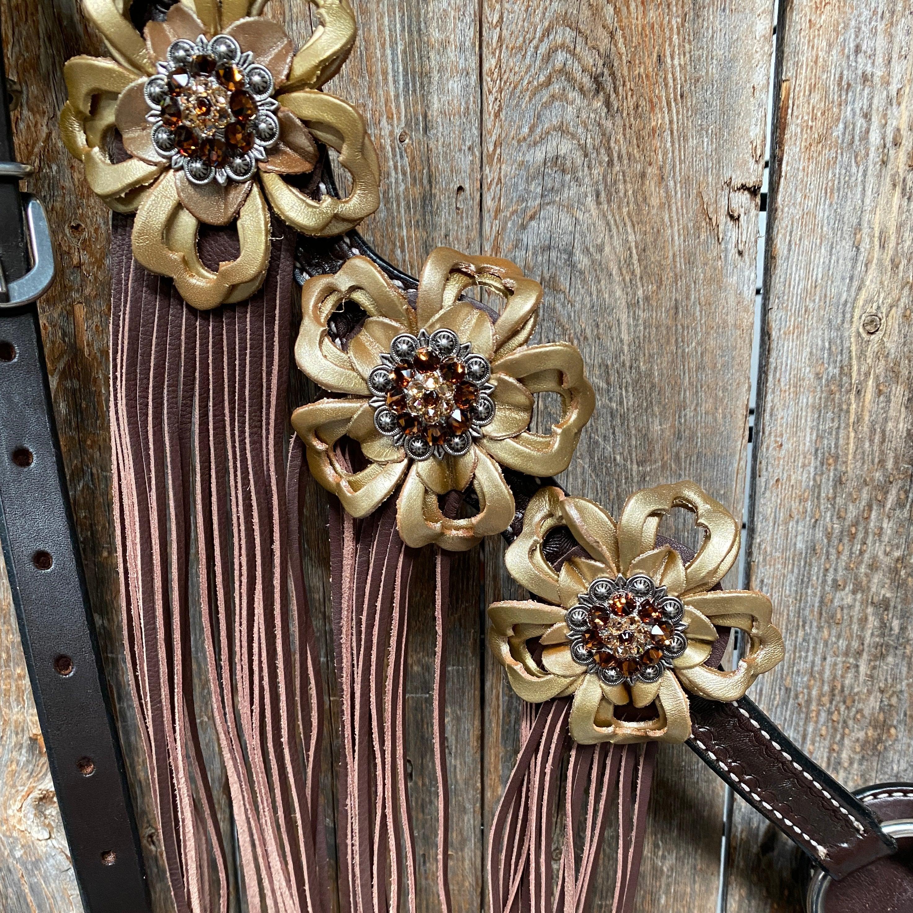 Dark Oil Gold One Ear & Breastcollar #OEBC423 - RODEO DRIVE