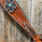 Light Oil Floral Tooled Feather and Flower Breastcollar#BC1052 - RODEO DRIVE