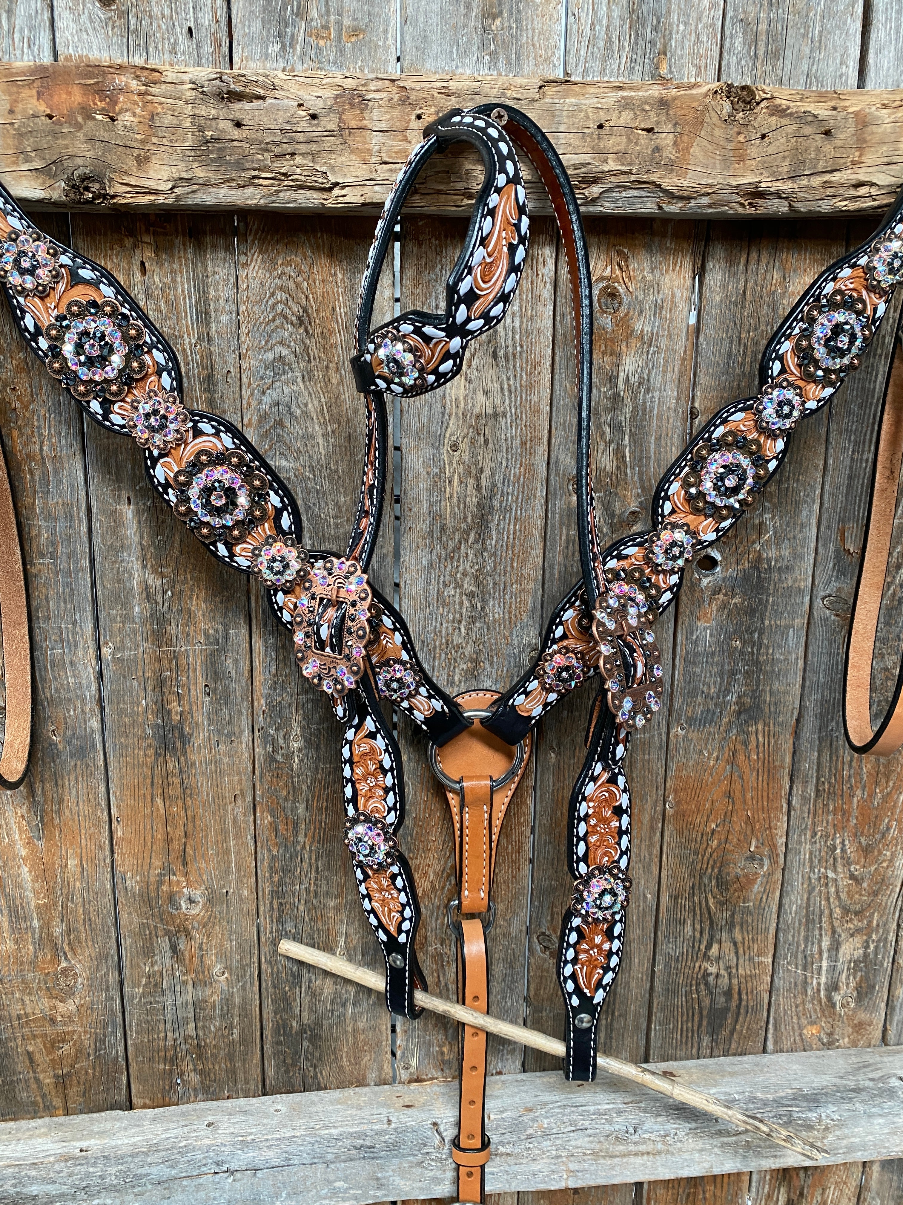 Browband/One Ear & Breastcollar Set #BBBC413 - RODEO DRIVE