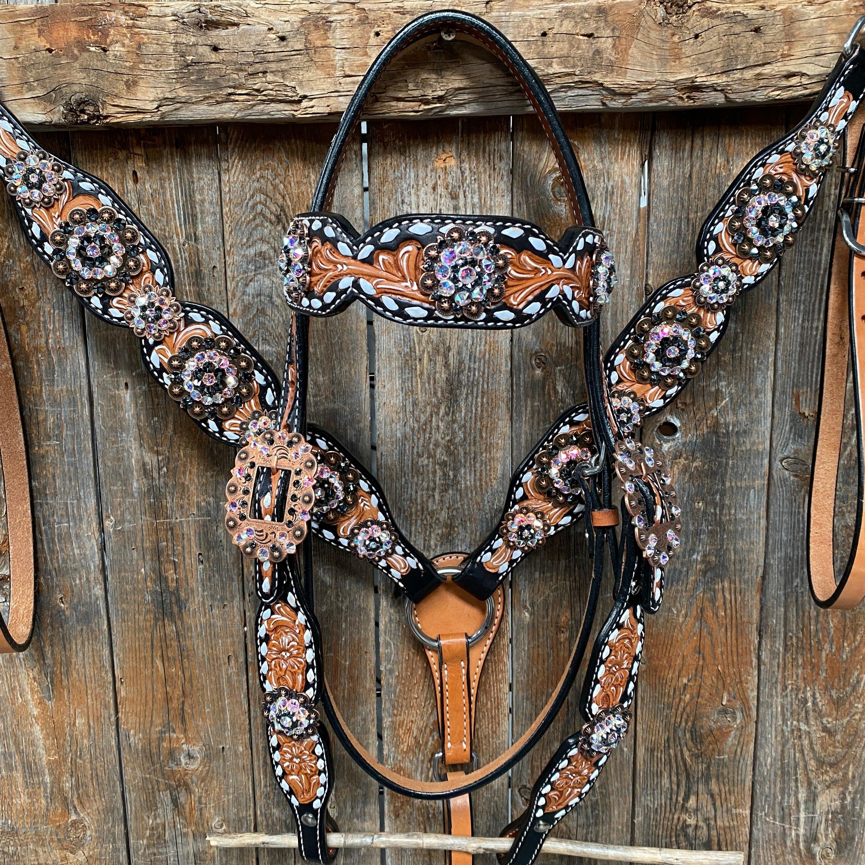 Browband/One Ear & Breastcollar Set #BBBC413 - RODEO DRIVE