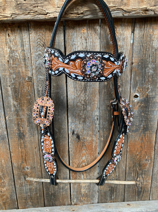 Browband/One Ear & Breastcollar Set #BBBC413 - RODEO DRIVE