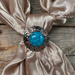 Floral Turquoise Western Wild Rag Slide #WRSW222 - RODEO DRIVE