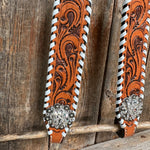 Light Oil Whipstitch White Daisy One Ear/ Breastcollar #OEBC519 - RODEO DRIVE