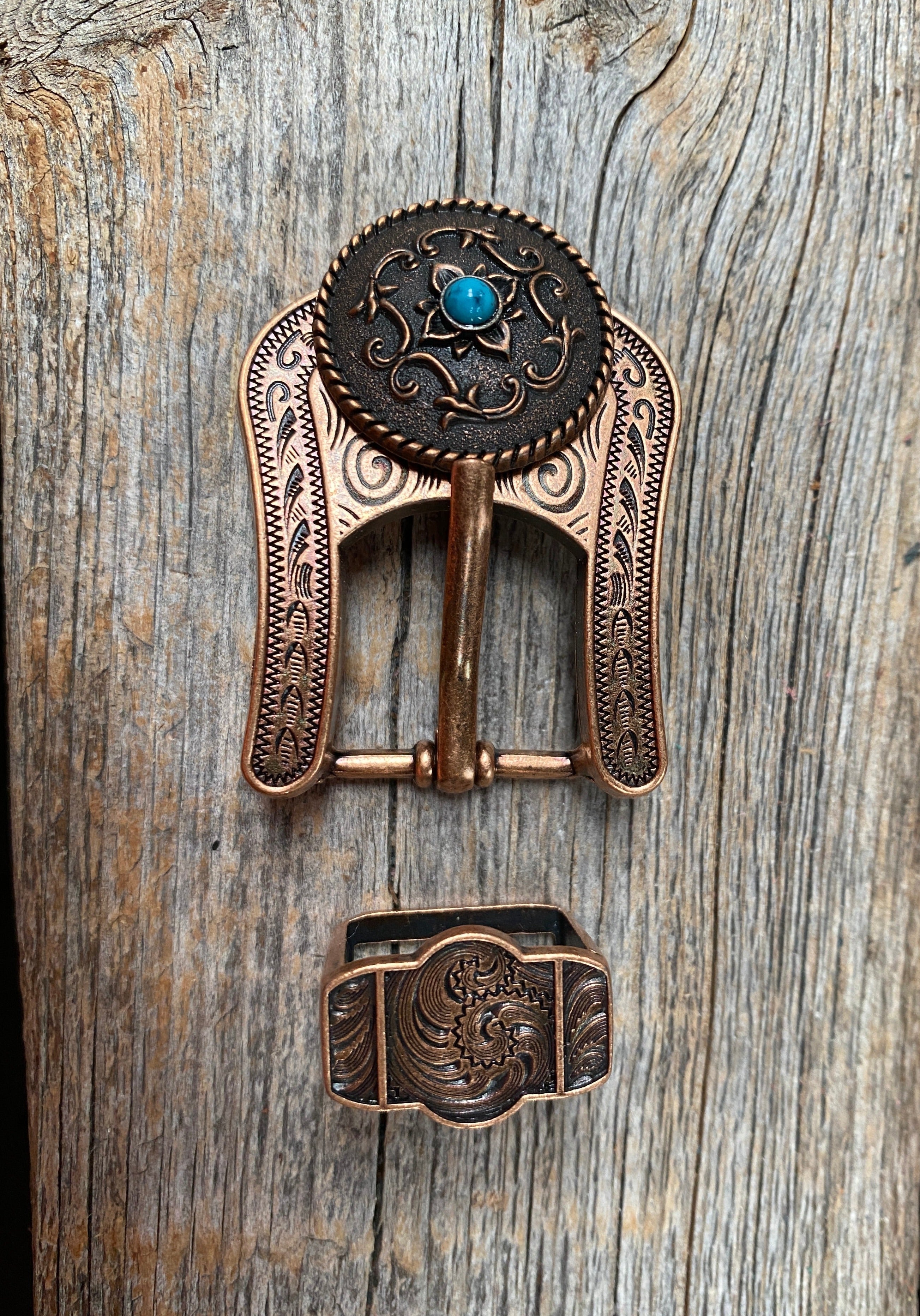 Copper Turquoise Concho Buckle Adapter W180COBA - RODEO DRIVE