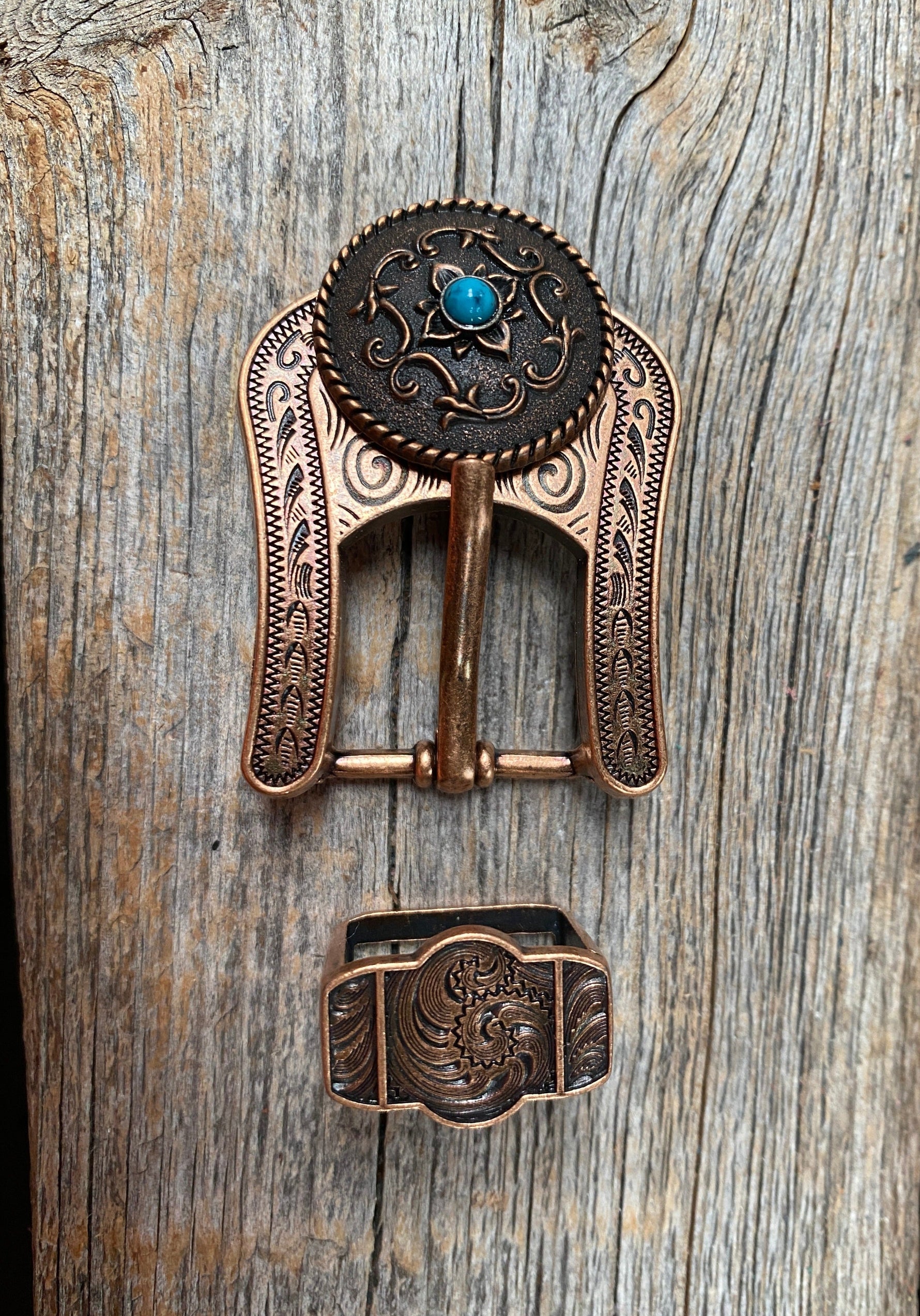 Copper Turquoise Concho Buckle Adapter W180COBA - RODEO DRIVE