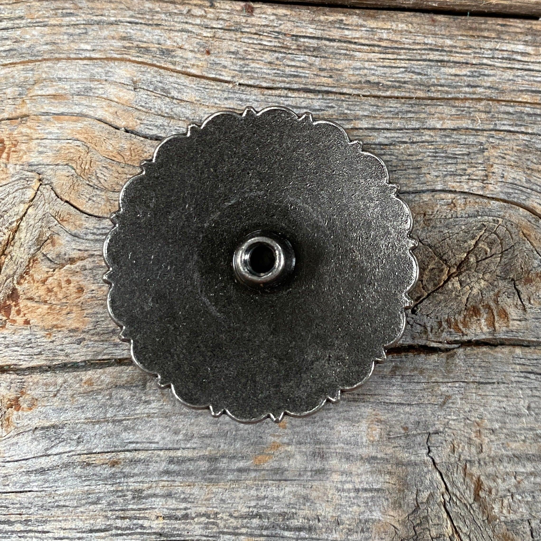 Antique Silver Round Concho 1.5" W102L - RODEO DRIVE