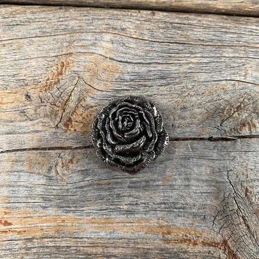 Antique Silver Rose Concho 1" W108AS - RODEO DRIVE