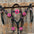 Black Basketweave Pink and Purple Browband/One Ear Tack Set #BBBC407 - RODEO DRIVE