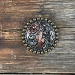 Cactus and Flower Concho 1.5" W219L - RODEO DRIVE