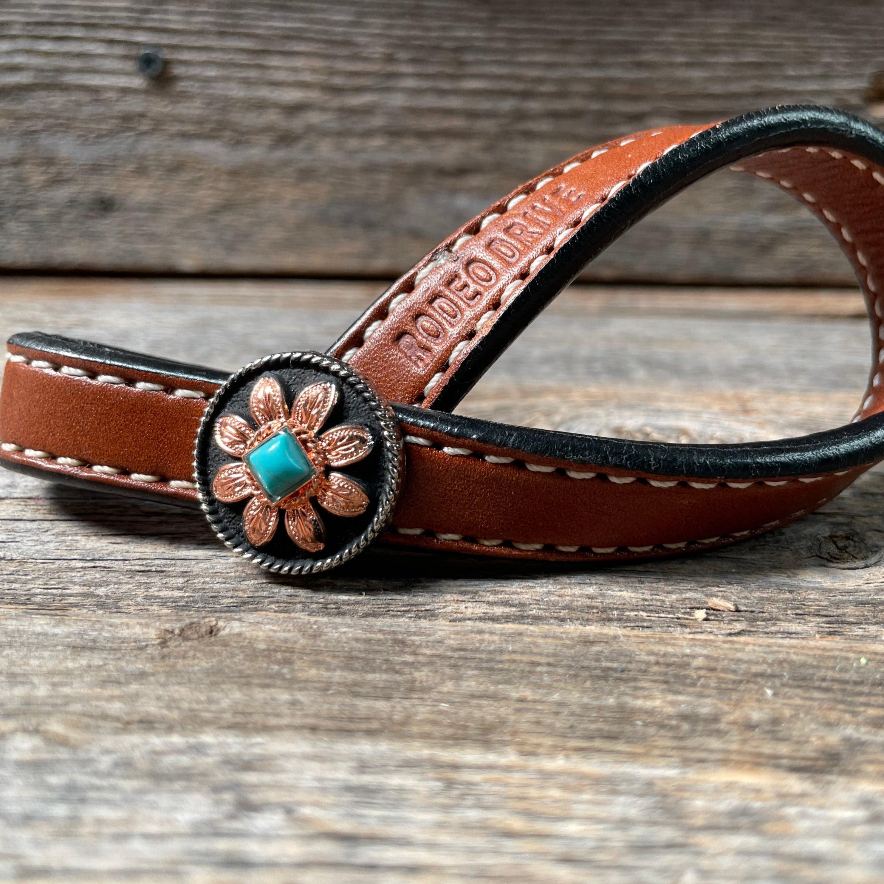 Western Medium Oil Rustic Tie Down Keepers - RODEO DRIVE