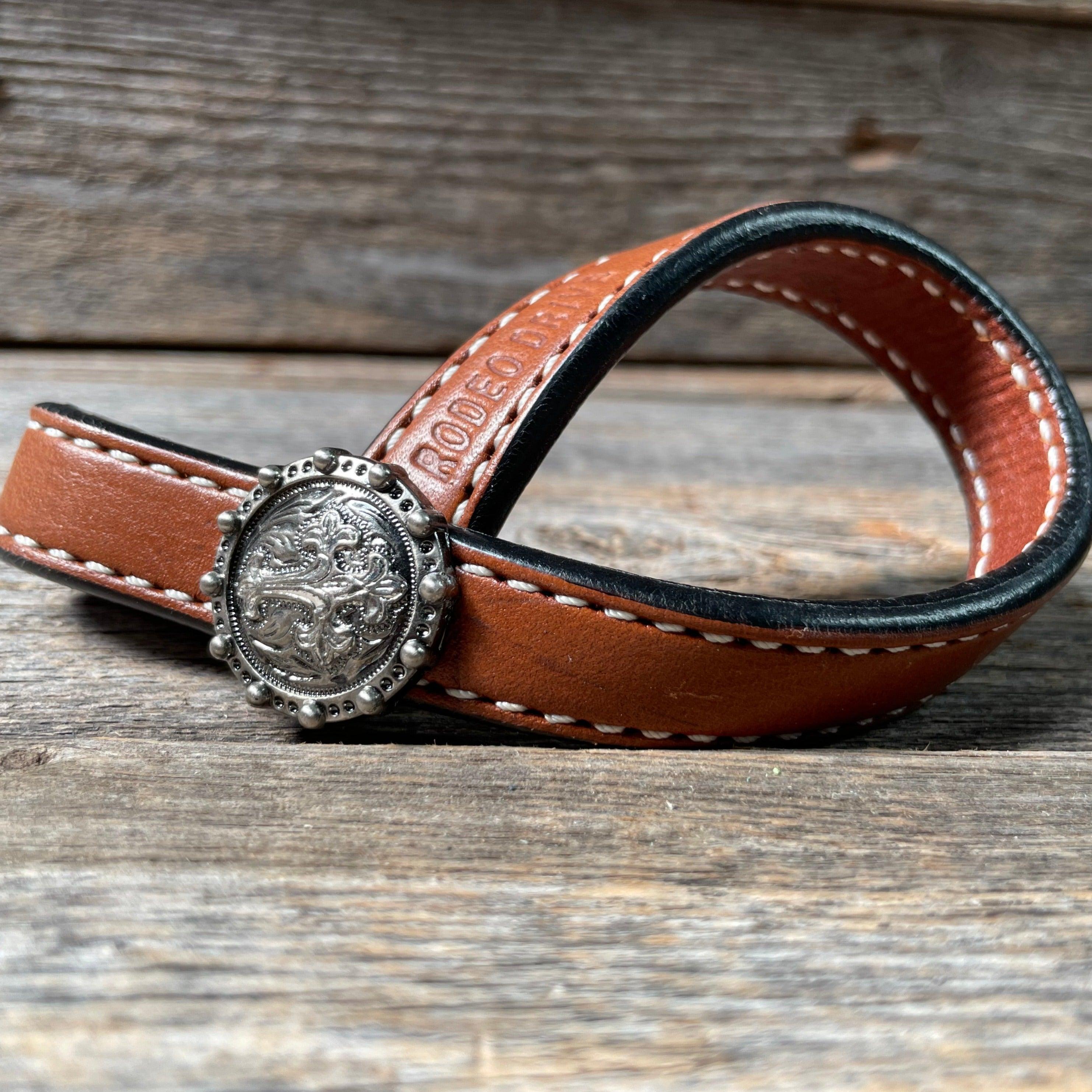 Western Medium Oil Rustic Tie Down Keepers - RODEO DRIVE