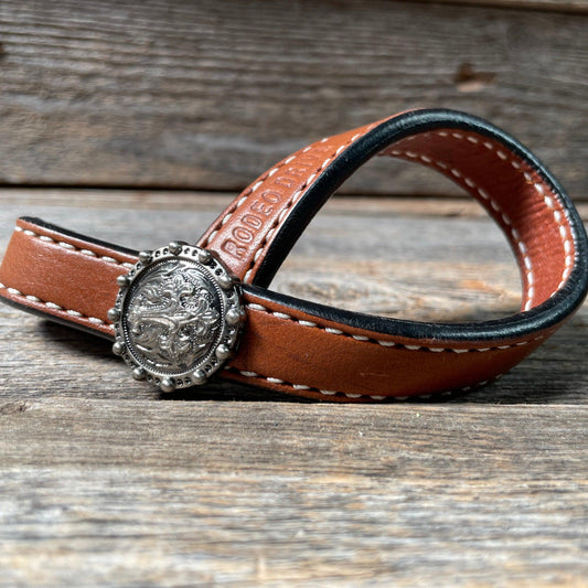 Western Medium Oil Rustic Tie Down Keepers - RODEO DRIVE