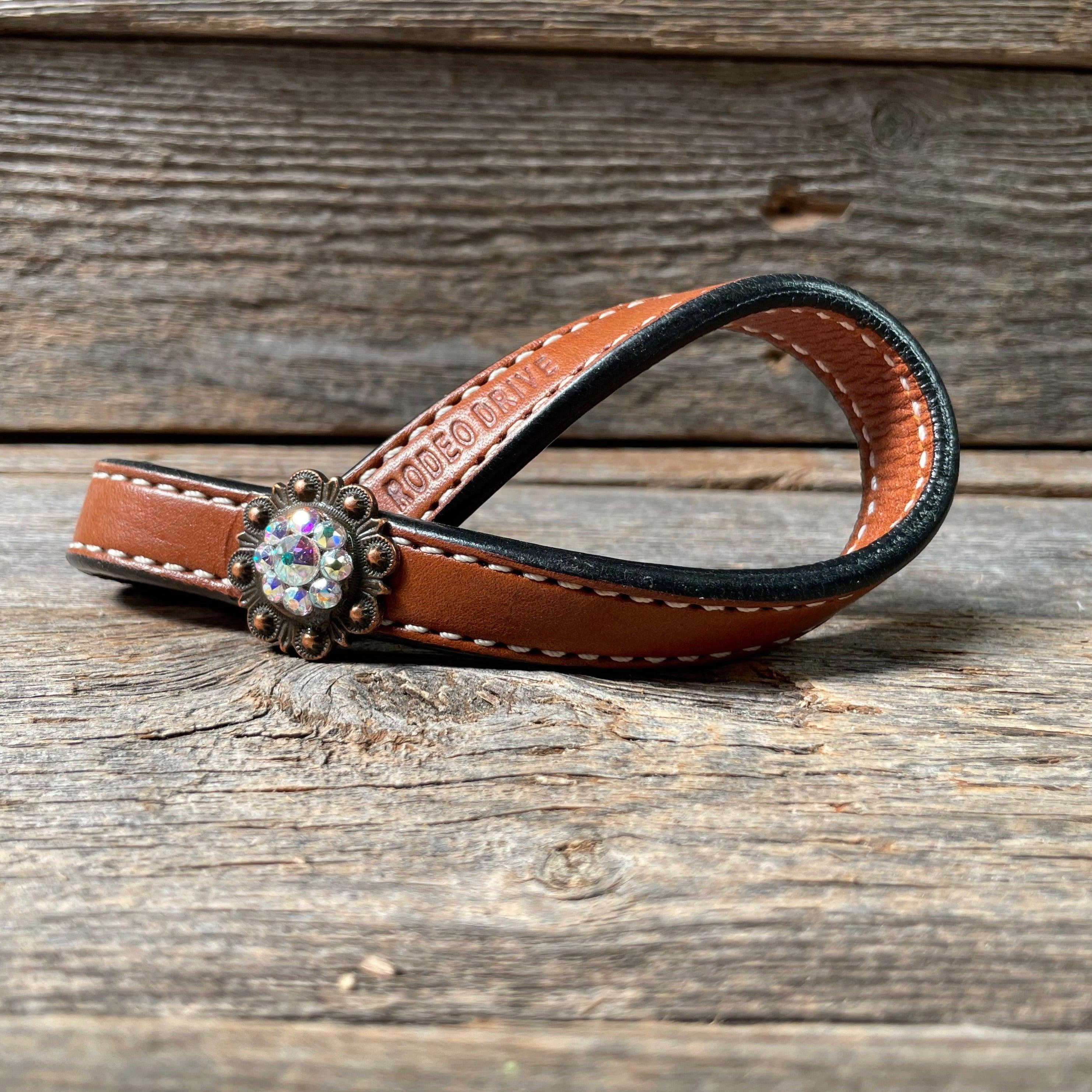 Crystal Medium Oil Rustic Tie Down Keepers - RODEO DRIVE