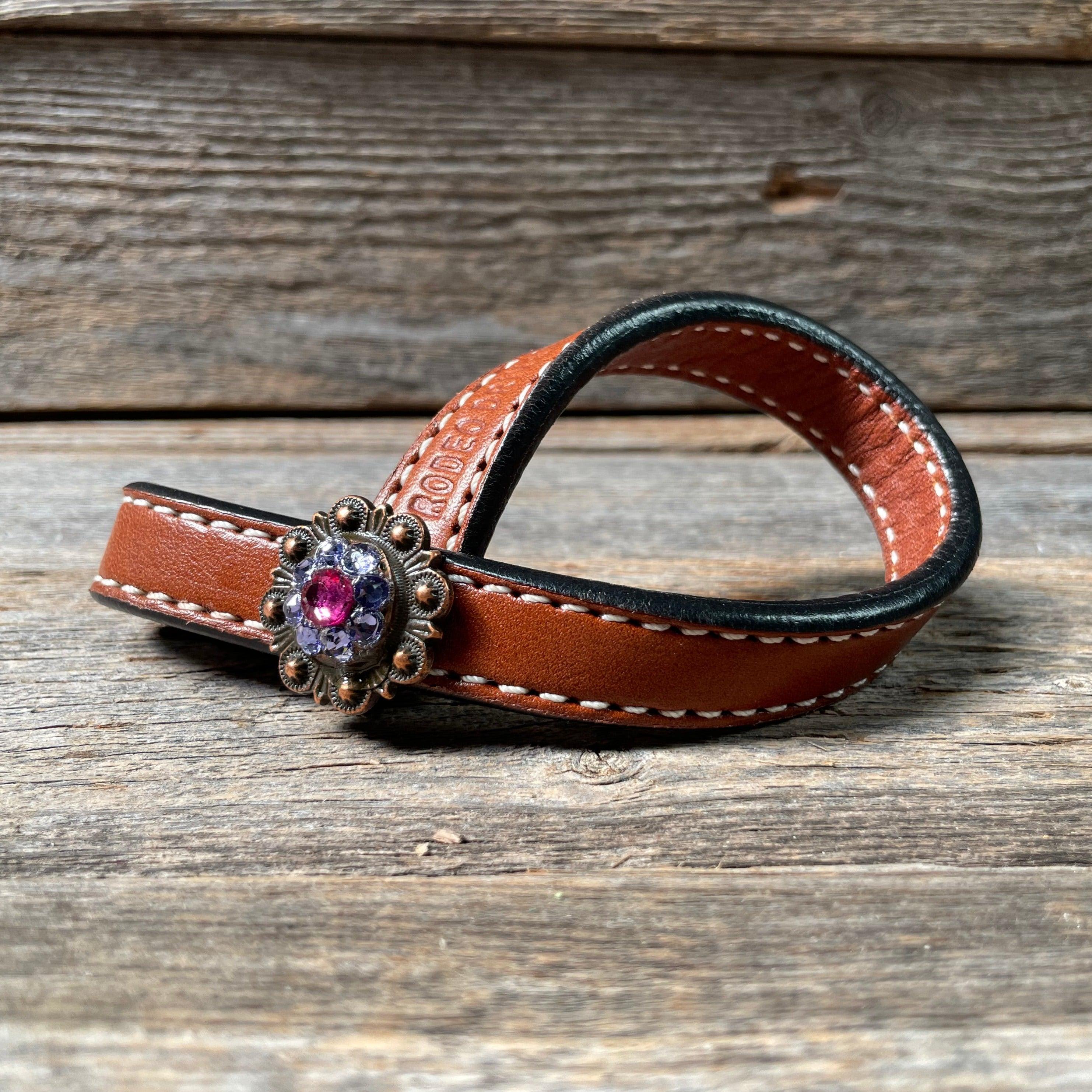 Crystal Medium Oil Rustic Tie Down Keepers - RODEO DRIVE