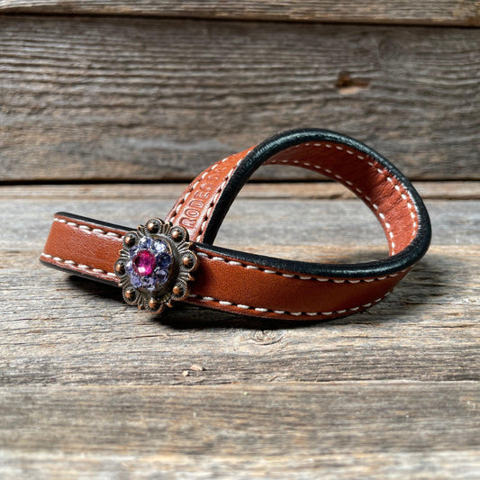 Crystal Medium Oil Rustic Tie Down Keepers - RODEO DRIVE