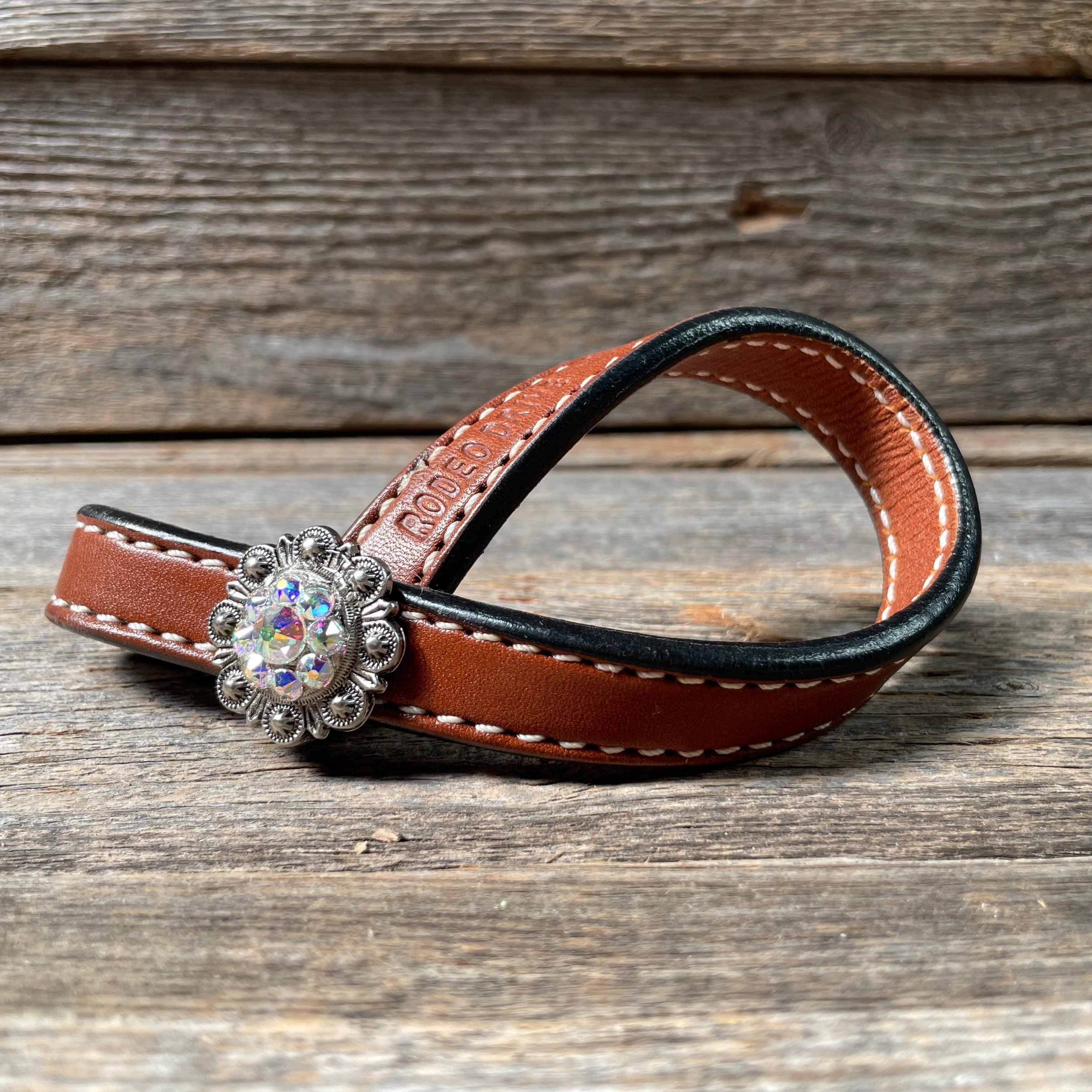 Crystal Medium Oil Rustic Tie Down Keepers - RODEO DRIVE