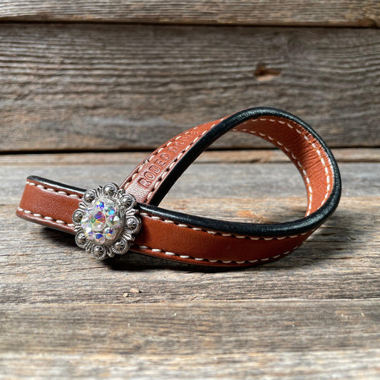 Crystal Medium Oil Rustic Tie Down Keepers - RODEO DRIVE