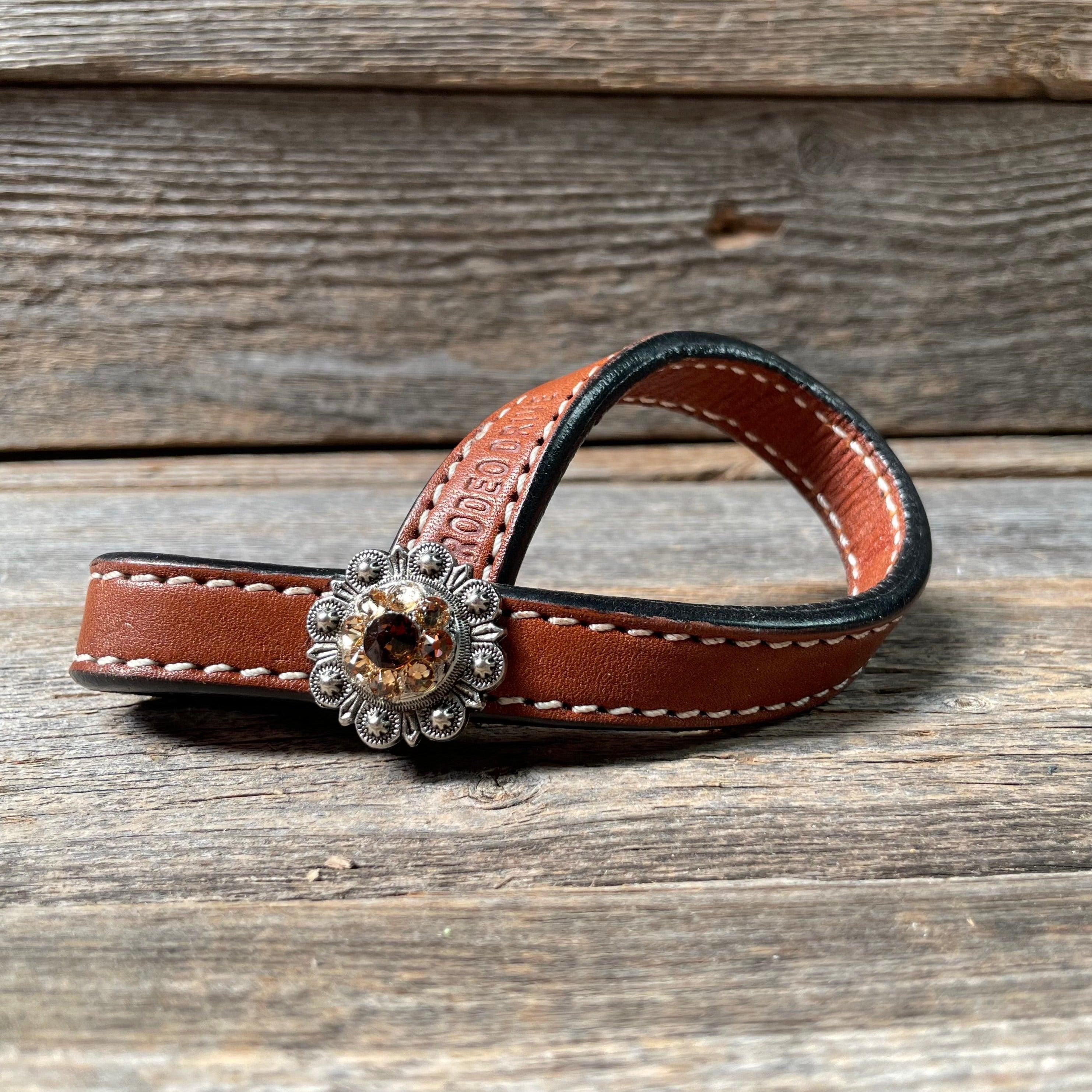 Crystal Medium Oil Rustic Tie Down Keepers - RODEO DRIVE