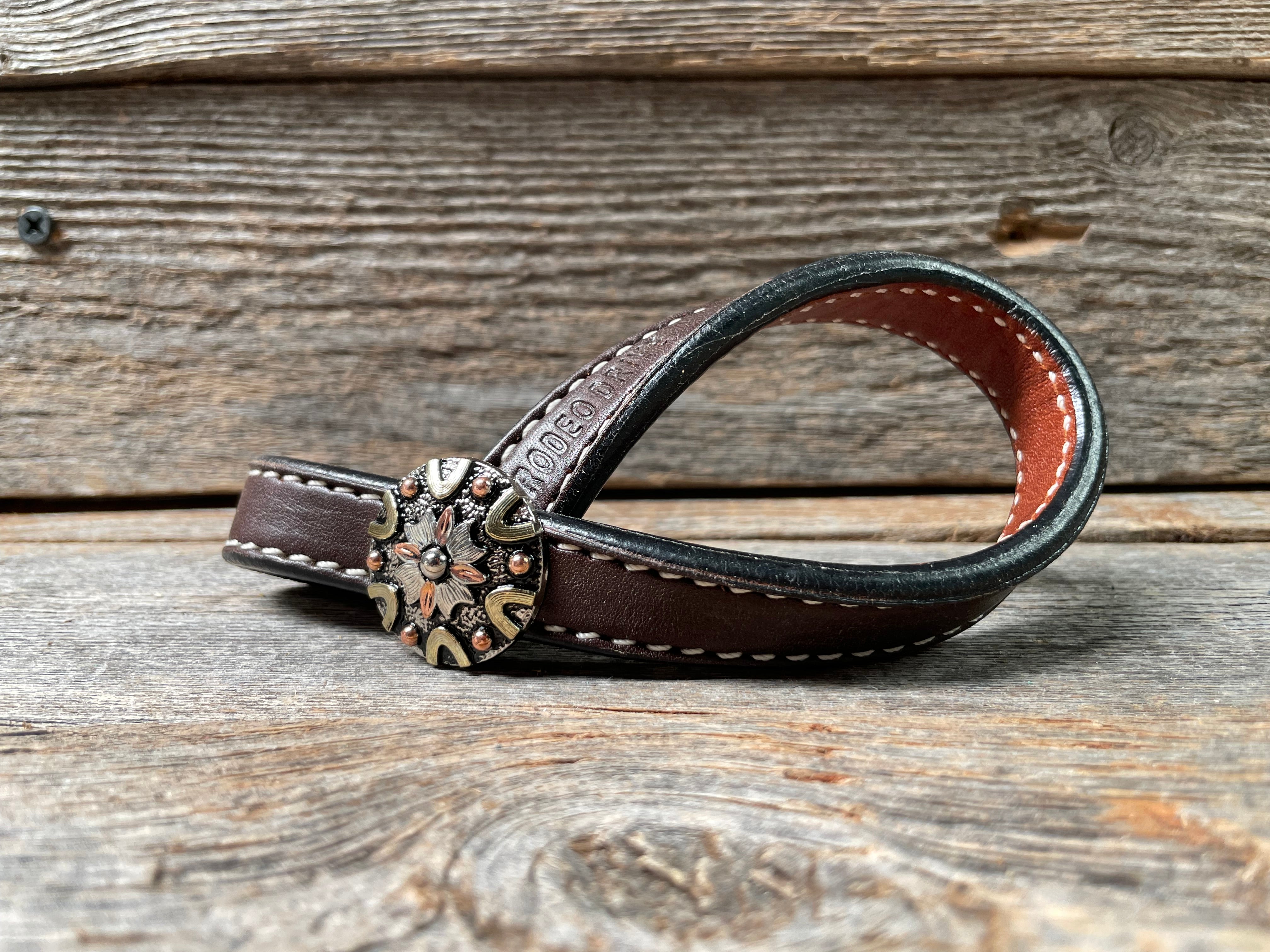 Western Dark Oil Rustic Tie Down Keepers - RODEO DRIVE