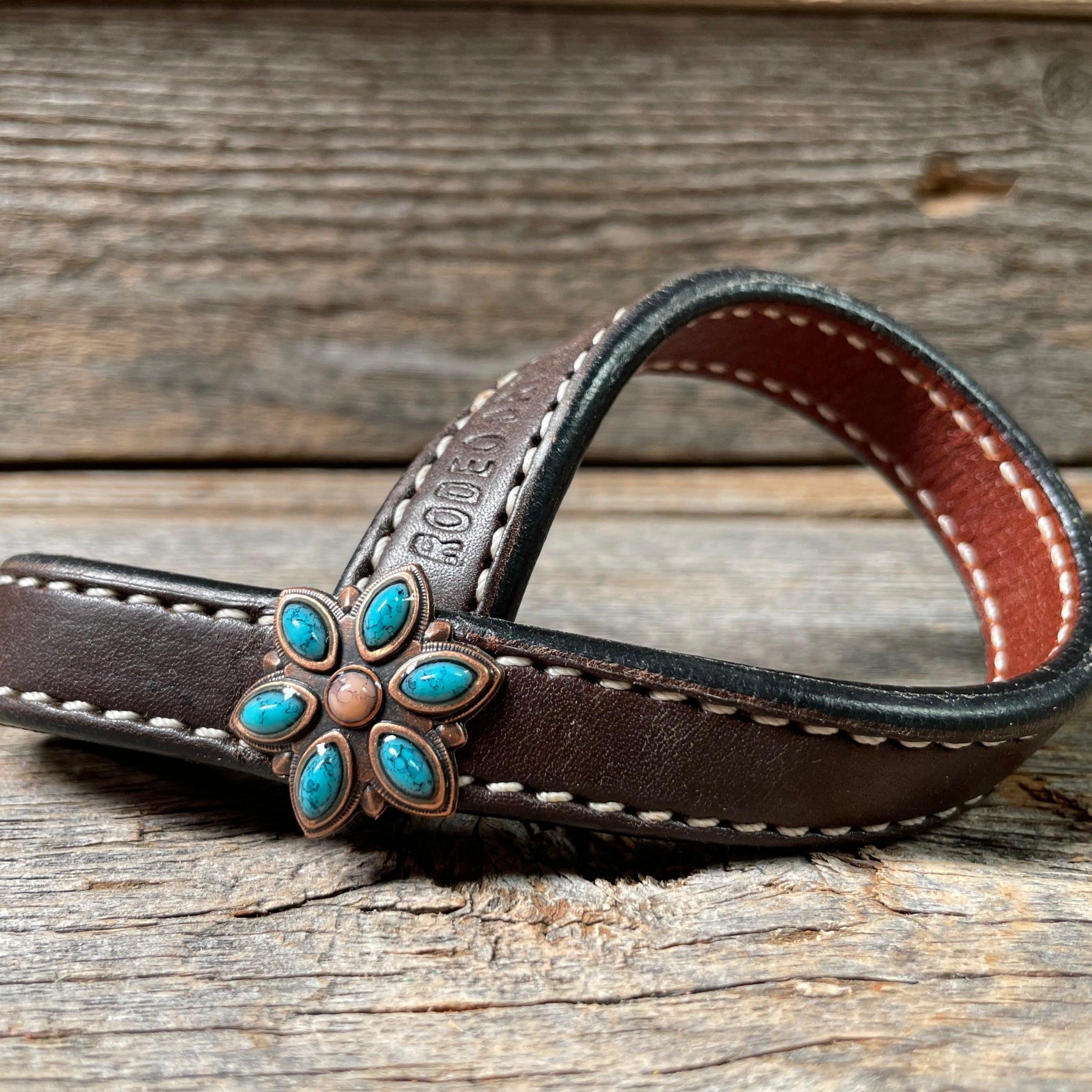 Western Dark Oil Rustic Tie Down Keepers - RODEO DRIVE