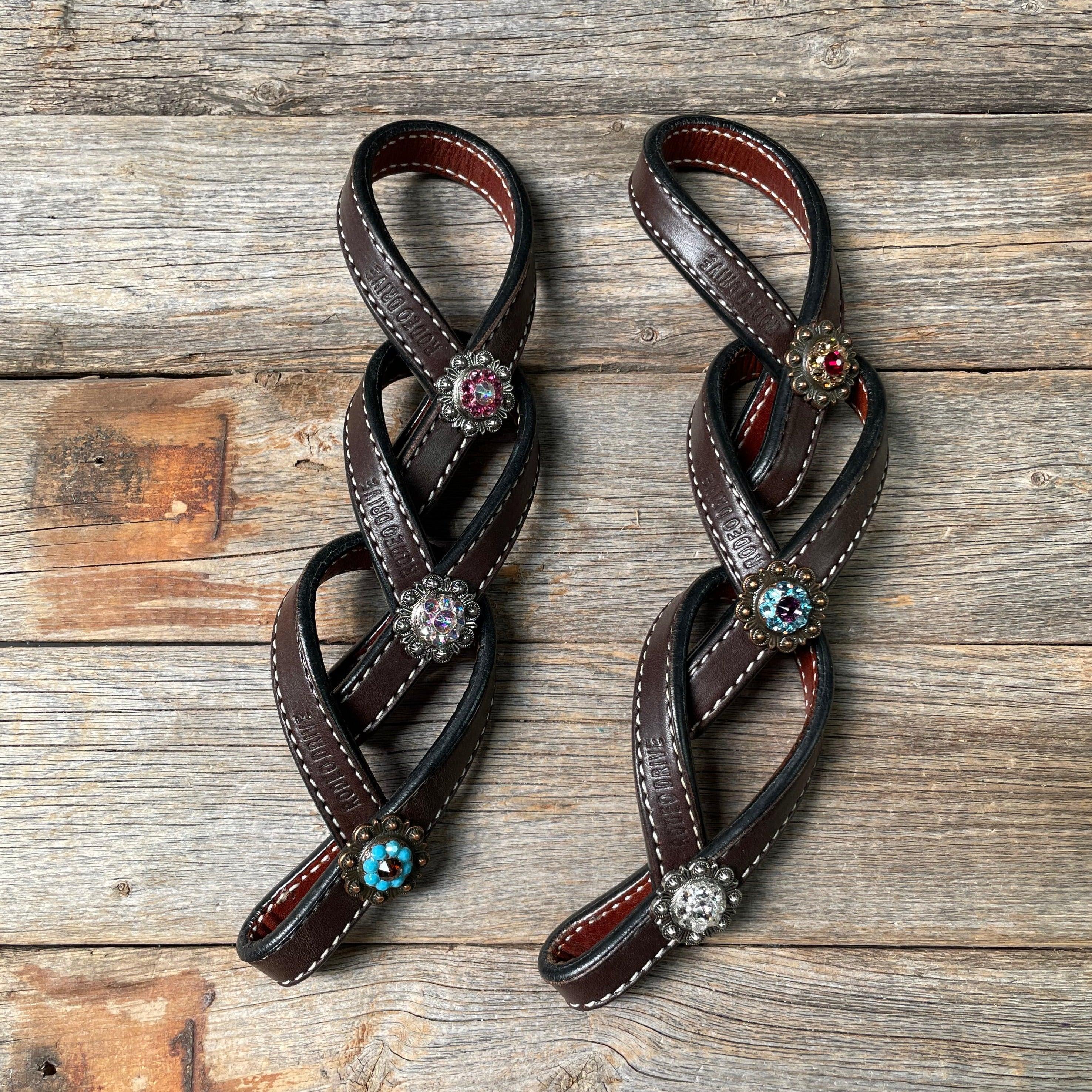 Crystal Dark Oil Rustic Tie Down Keepers - RODEO DRIVE