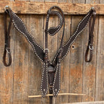 Dark Oil Basketweave Buckstitch Tack Sets - RODEO DRIVE