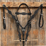 Basketweave Scalloped Black Tack Sets - RODEO DRIVE