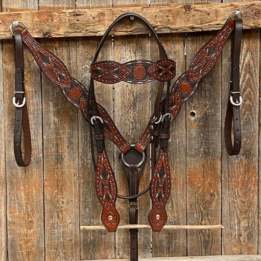 Hand Painted Two Tone Tack Sets - RODEO DRIVE