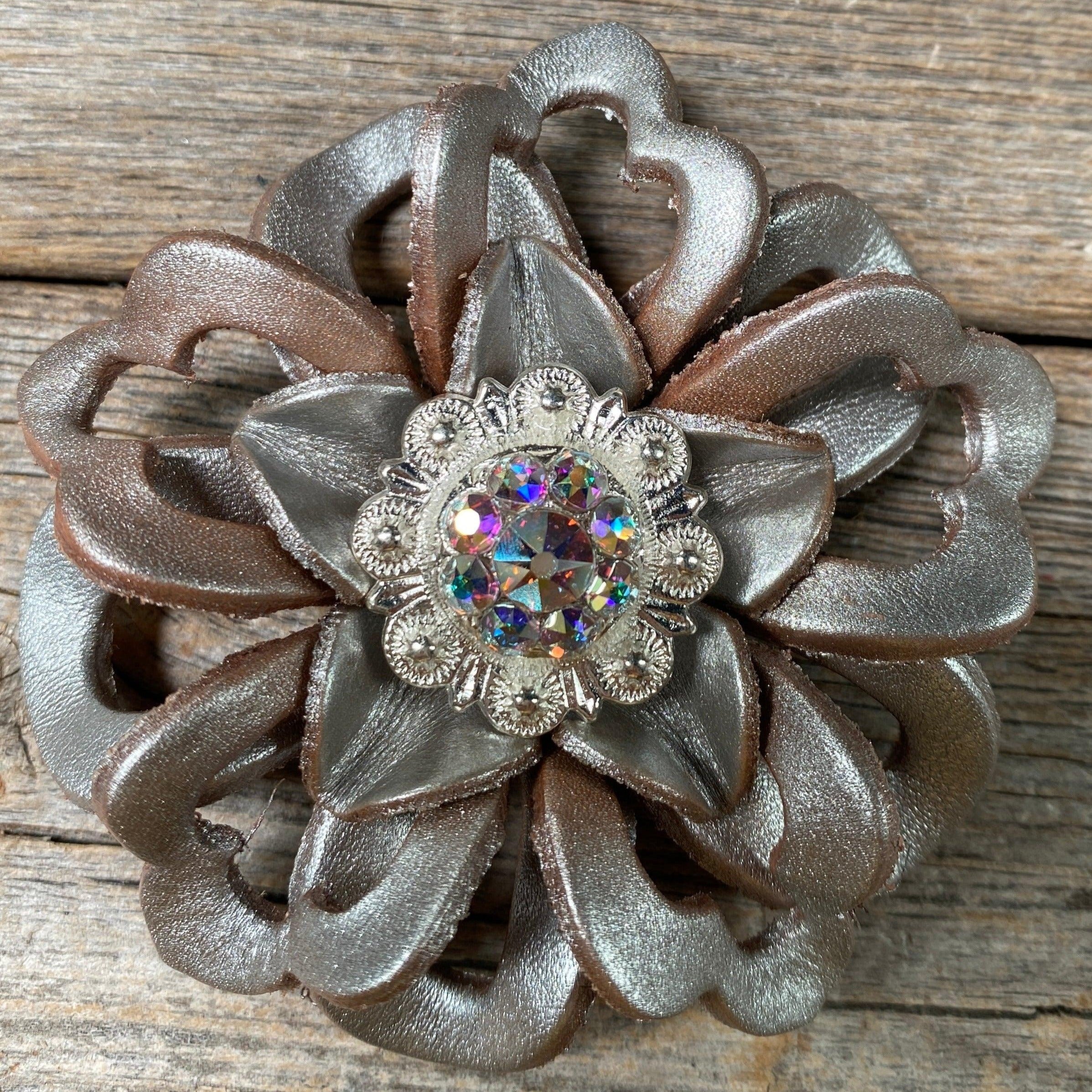 Silver Lotus Flower With Bright Silver AB 1