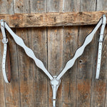 White Leather Scalloped Breastcollar - RODEO DRIVE