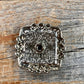 Antique Silver Square Concho with Gold Horse 1" W186S - RODEO DRIVE