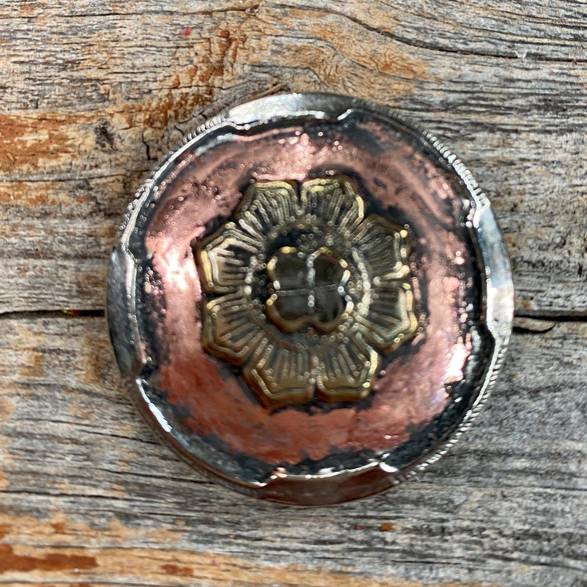 Copper & Gold Flower 1.5" #W192L - RODEO DRIVE
