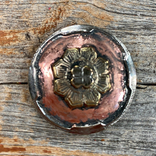 Copper & Gold Flower 1.5" #W192L - RODEO DRIVE