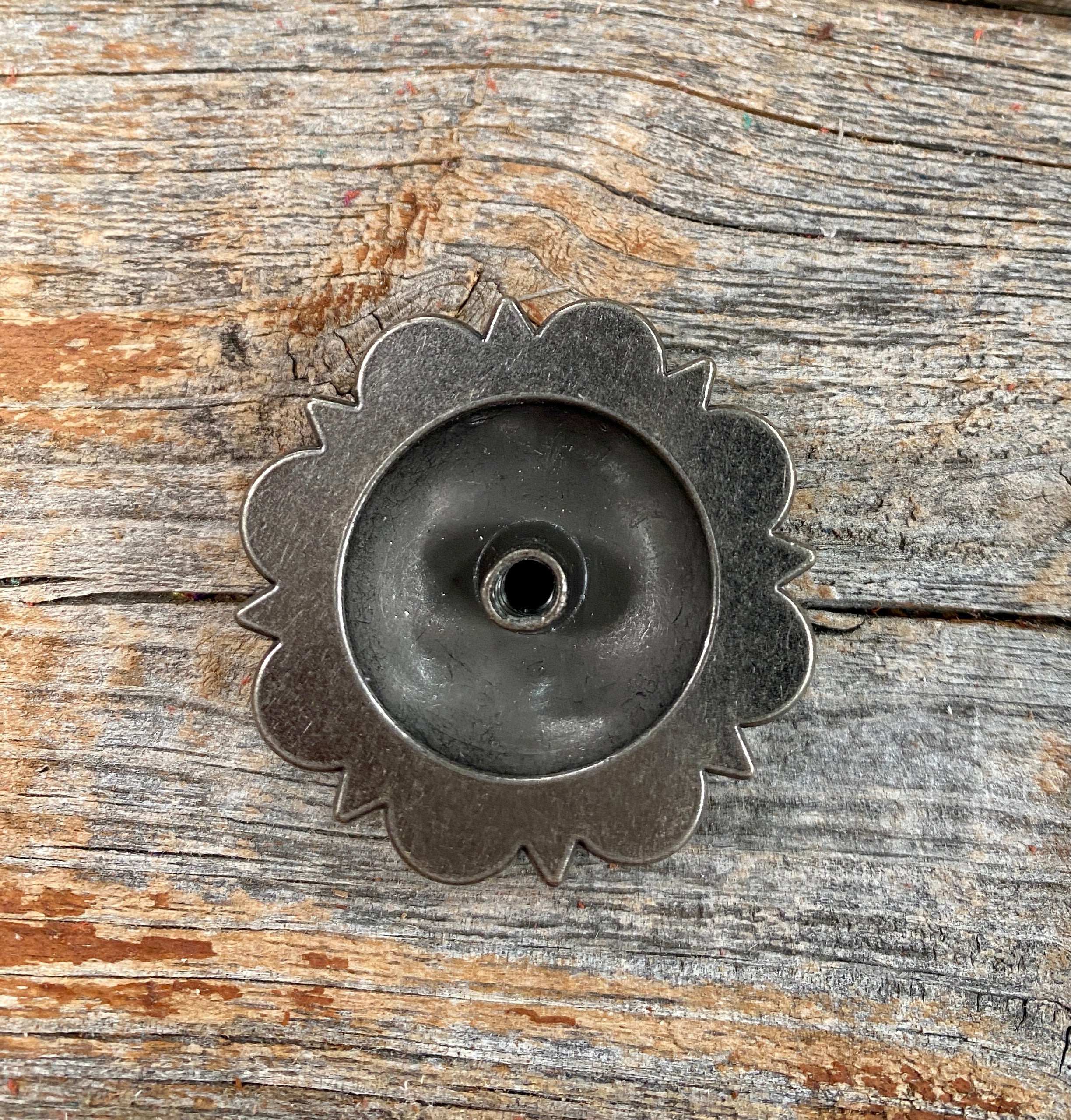 Antique Silver Barrel Racer Concho 1.5