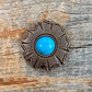 Copper Turquoise Round Concho 1.5" W128L - RODEO DRIVE