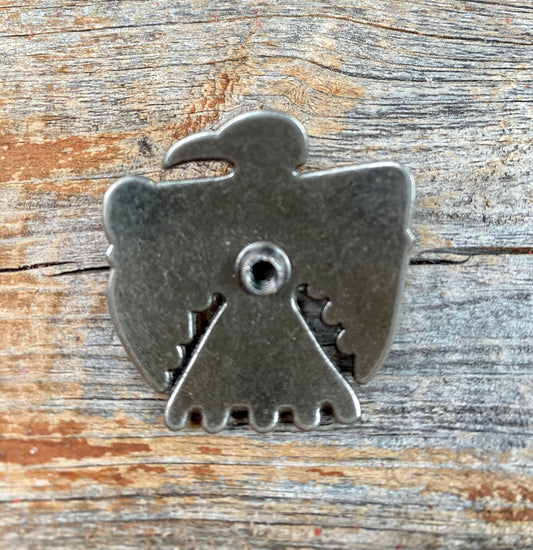 Antique Silver Turquoise Thunderbird Concho 1.5" W181L - RODEO DRIVE