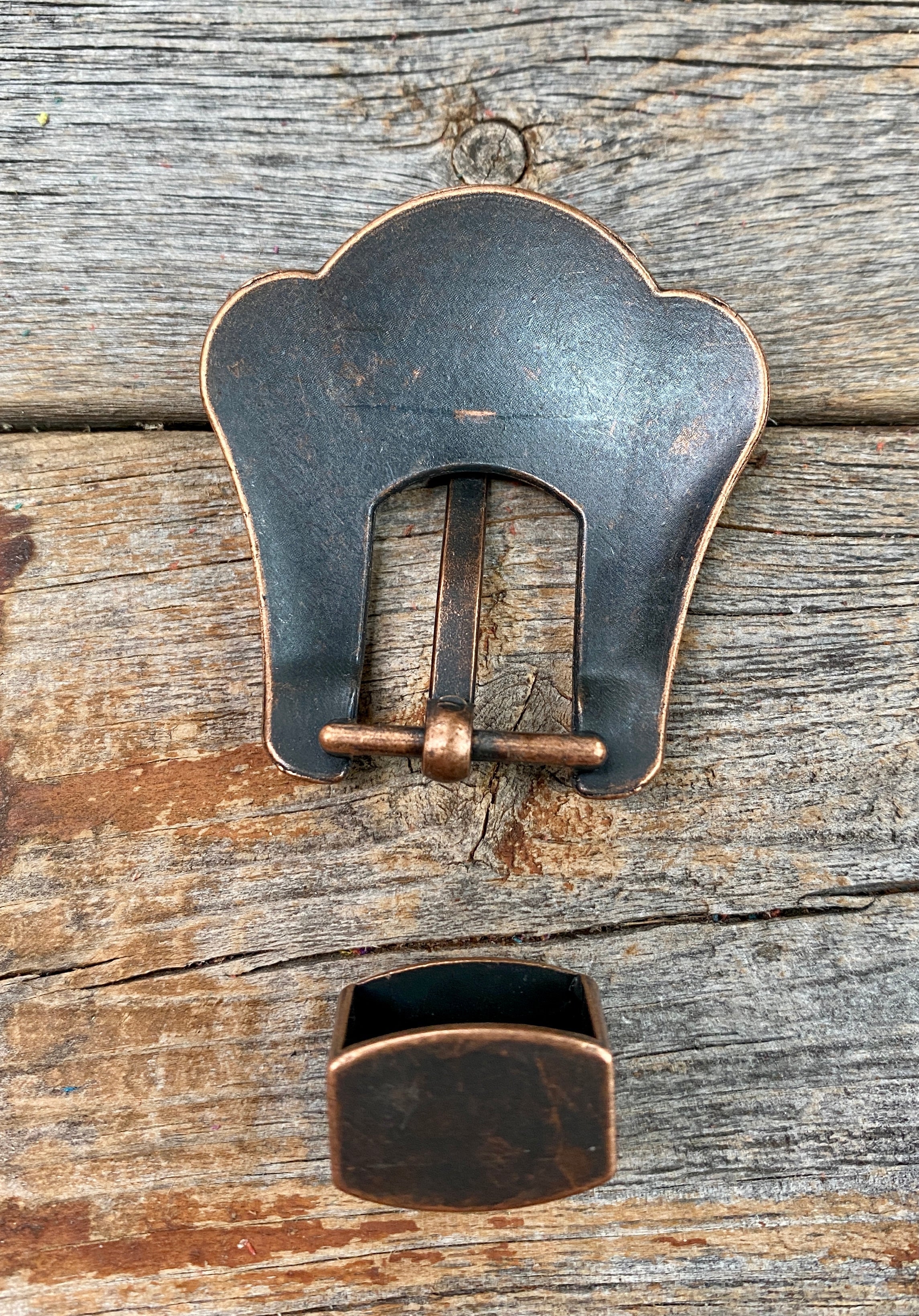 Copper Turquoise Buckle & Keeper W180B - RODEO DRIVE