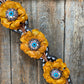 Vintage Yellow and Turquoise Breastcollar #BC312 - RODEO DRIVE