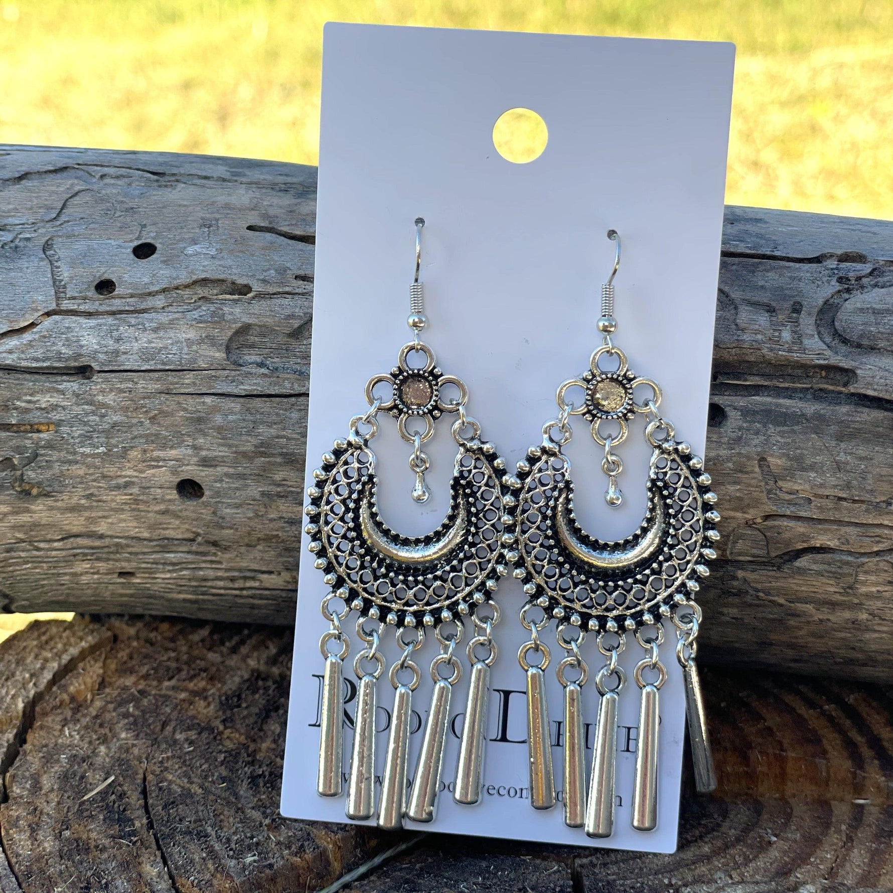 Silver Dangle Fashion Earrings WA177 - RODEO DRIVE