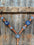 Light Oil Basketweave Blue Wither Strap, One Ear & Breastcollar Tack Set #OEBC438 - RODEO DRIVE